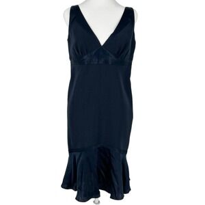 John Varvatos Women Midnight Black Midi Dress Size 46 Fits Like S/M
